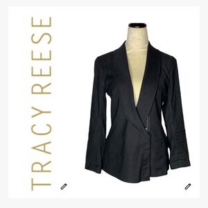 Tracy Reese Black Shaw Collar Jacket